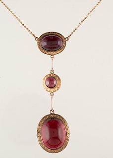 Cabochon Drop Necklace in Gold PLUS 