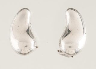 Elsa Peretti for Tiffany & Co.  Bean Earrings PLUS a Sterling Tiffany Compact 