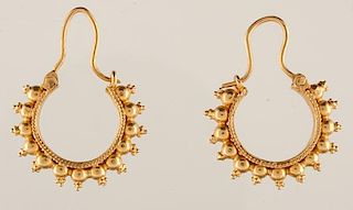 Hoop Earrings in 22 Karat Yellow Gold 