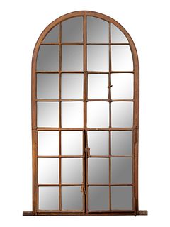 An Iron Mirrored Window Panel