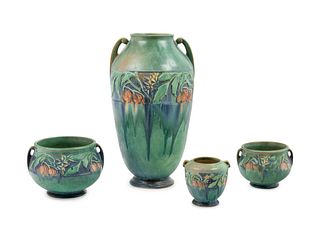 Four Roseville Pottery Vessels