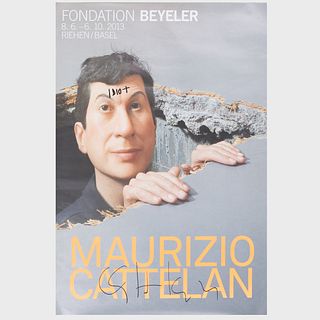Maurizio Cattelan (b. 1960):  AC Forniture Sud; Fondation Beyeler Poster; and Marcire non Marciare 