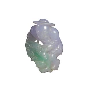 Chinese Jadeite Carving of a Fishman, 19th Century