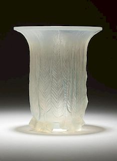 A Rene Lalique ''Eucalyptus'' art glass vase