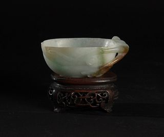 Chinese Jadeite Melon-Shaped Cup, 19th Century