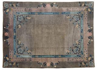 A Chinese Art Deco wool rug