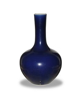 Chinese Blue Tianqiu Vase, 18th Century