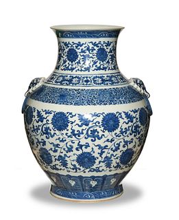 Chinese Blue and White Zun Vase, 19th Century