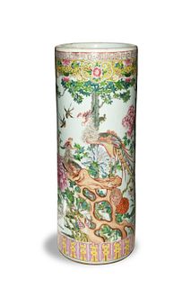 Chinese Famille Rose Umbrella Stand, 19th Century