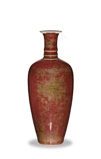 Chinese Peach Bloom Laifu Vase, 19th Century