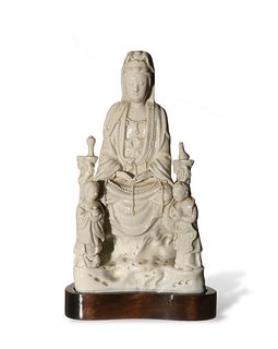 Chinese Blanc de Chine Guanyin Statue, 16-17th Century