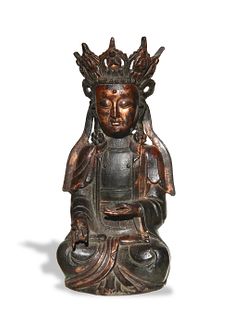Chinese Gilt Bronze Statue of Guanyin, Ming