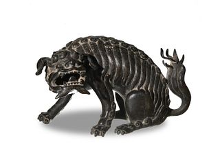 Chinese Bronze Lion-Form Censer, Ming