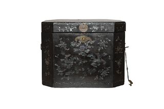 Chinese Lacquer and MOP Jewelry Box, 18th Century