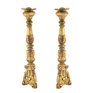 Pair of Large Continental Style Candlesticks