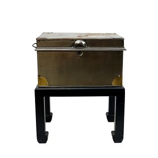 20th C. Chinese Metal and Brass Chest