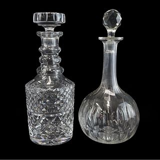 Two (2) Vintage Cut Crystal Decanters