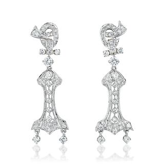 Art Deco Diamond Chandelier Earrings