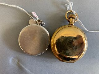 Two pocket watches to include Black Star and Gorham, open face pocket watch, 15 jewel, 43mm along with Waltham open face pocket watch, 51.7mm.