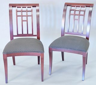 Set of eight Pietro Costantini contemporary dining chairs, ht. 37".
