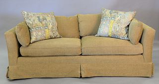 Upholstered loose cushion sofa, contemporary, lg. 82", Estate of Marilyn Ware Strasburg, PA.