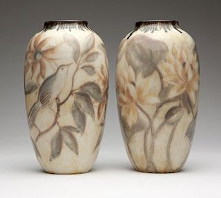 A near pair of Rookwood vases, Jens Jensen