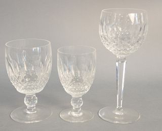 Twenty-eight Waterford Colleen glasses to include miscellaneous pieces in original boxes, 12 claret, 4 3/4"; 5 10 oz. goblets, 5 1/4" and 11 hock or t