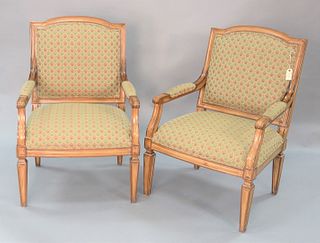 Pair Kreiss open armchairs, ht. 42", wd. 27 1/2".