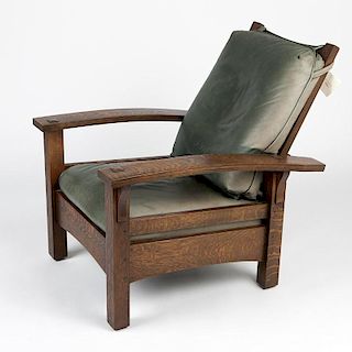 An oak Morris chair, Warren Hile Studio