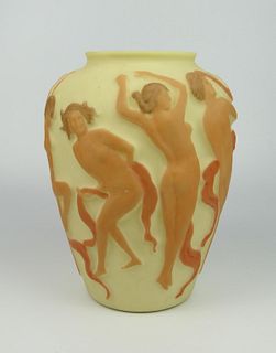 CONSOLIDATED PHOENIX VASE" DANCING NYMPHS"