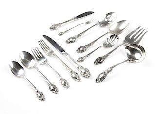 A partial Reed & Barton sterling flatware service