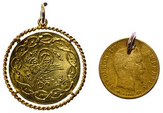 World: Gold Coins Mounted as Jewelry