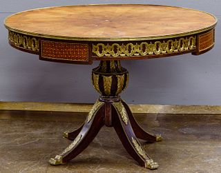 Mahogany Veneer, Inlay and Ormulu Round Table
