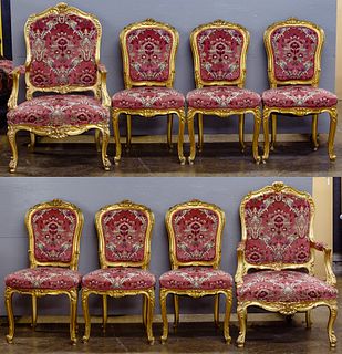 Rococo Style Upholstered Dining Chairs