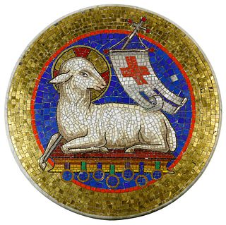 Mosaic 'Lamb of God' Garden Stone