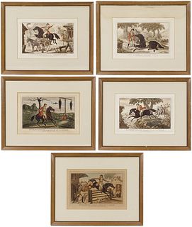 'Dick Turpin' Series Hand-colored Engravings