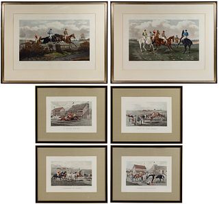 Hand-colored Equestrian Engraving Assortment