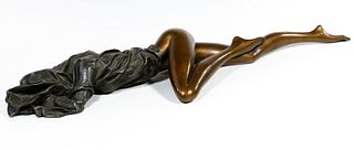 Bruno Bruni (Italian, b.1935) 'Venus Sdraiata' Bronze Sculpture