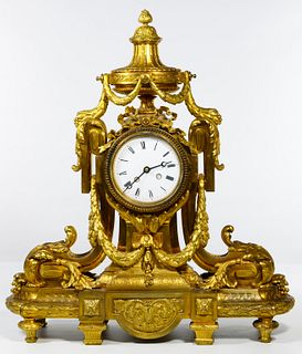 Baroque Style Ormolu Mantel Clock