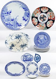 Asian and English Plate and Platter Assortment