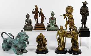 Asian Metal Statue Assortment