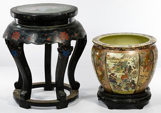 Asian Planter and Table
