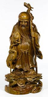Asian Style Carved Wood Figure