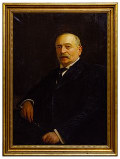 S.B. Linder (20th Century) Portrait, Oil on Canvas