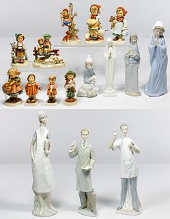 Lladro and Hummel Figurine Assortment