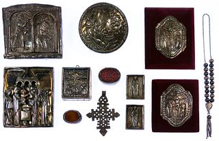Fine (1000) and Sterling Silver Religious Icon Assortment