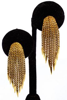 18k Gold Clip On Earrings