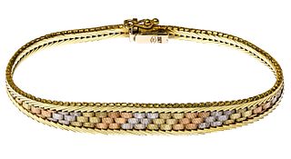 14k Tri-Color Gold Bracelet