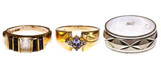 14k White Gold and 14k Yellow Gold Ring Assortment