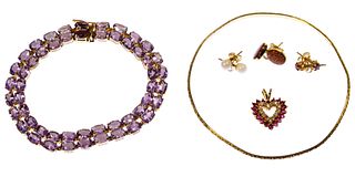 14k Gold and Semi-Precious Gemstone Jewelry Assortment
